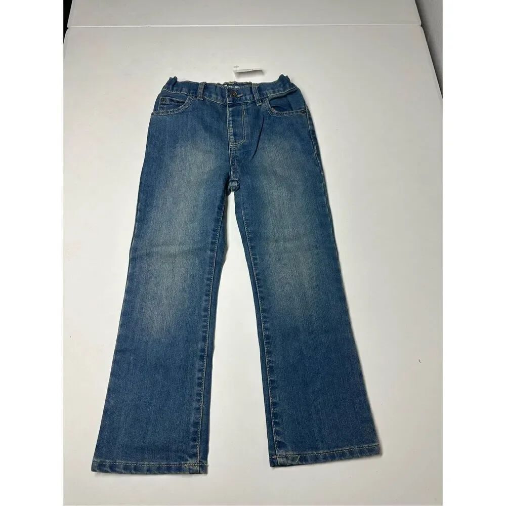 NWT Boy's Children’s Place 1989 Size 5T Adjustable Waist Bootcut Jeans Blue